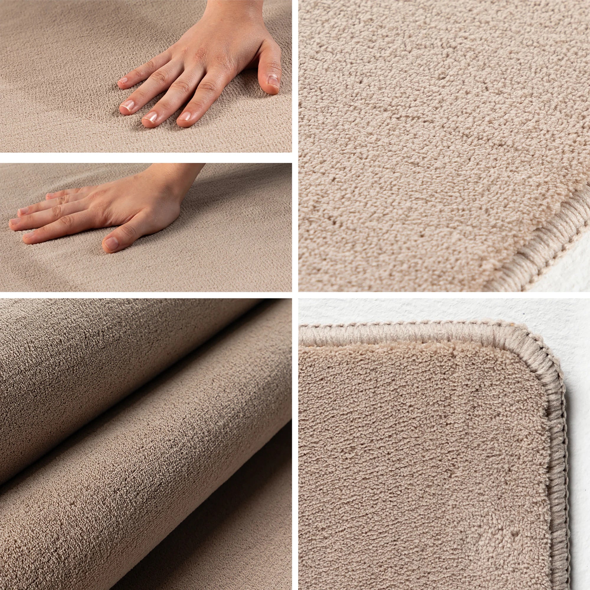 Plain Color Premium Decor Rug | Beige