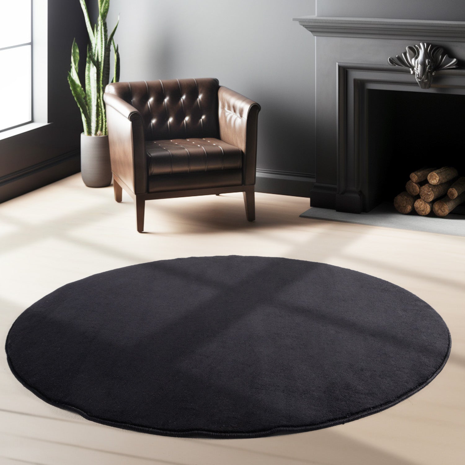 Plain Color Premium Decor Rug | Anthracite