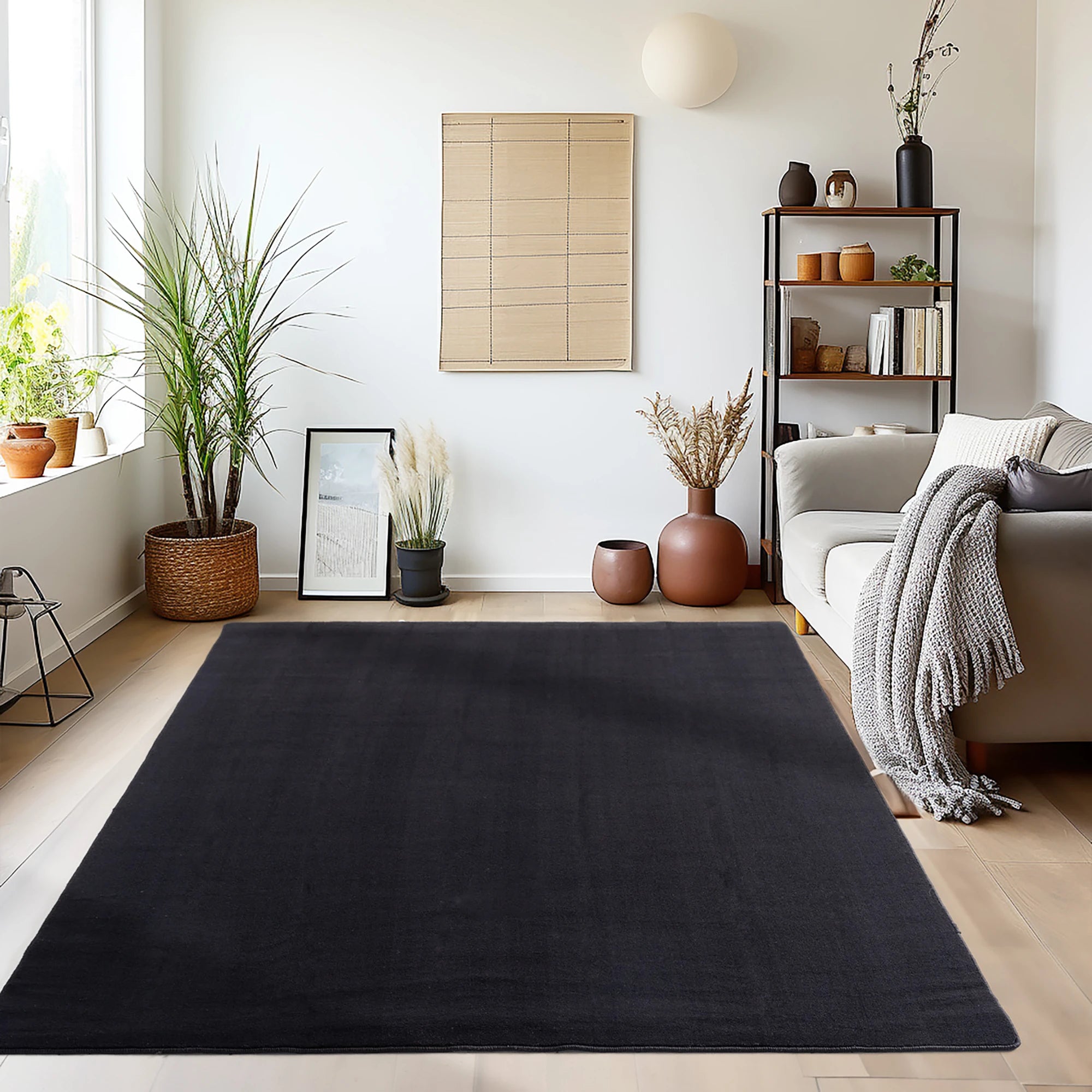 Plain Color Premium Decor Rug | Anthracite