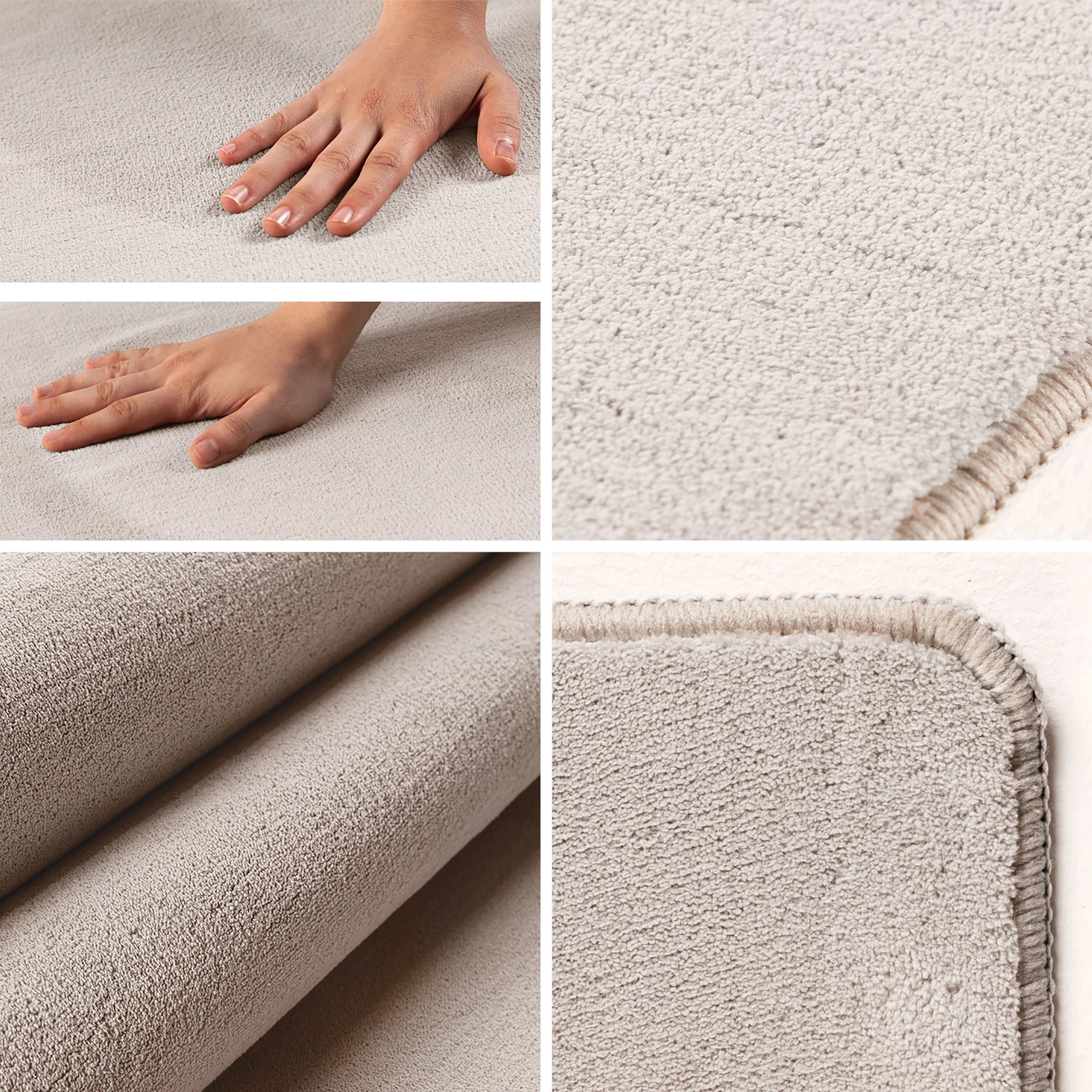 Plain Color Premium Decor Rug | Cream