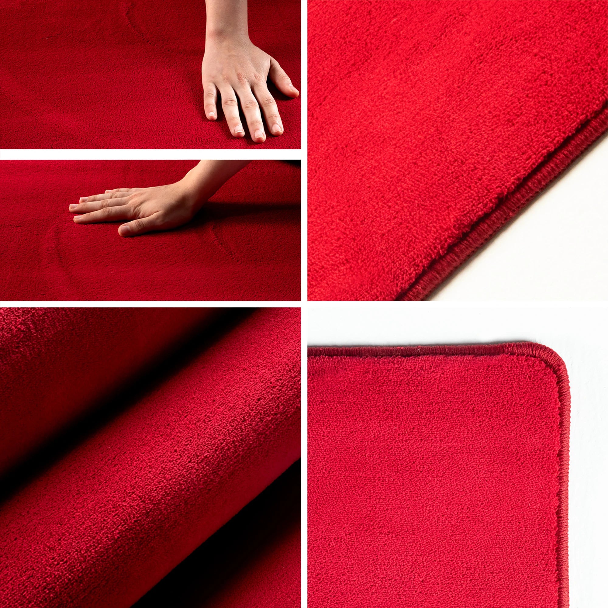 Plain Color Premium Decor Rug | Red