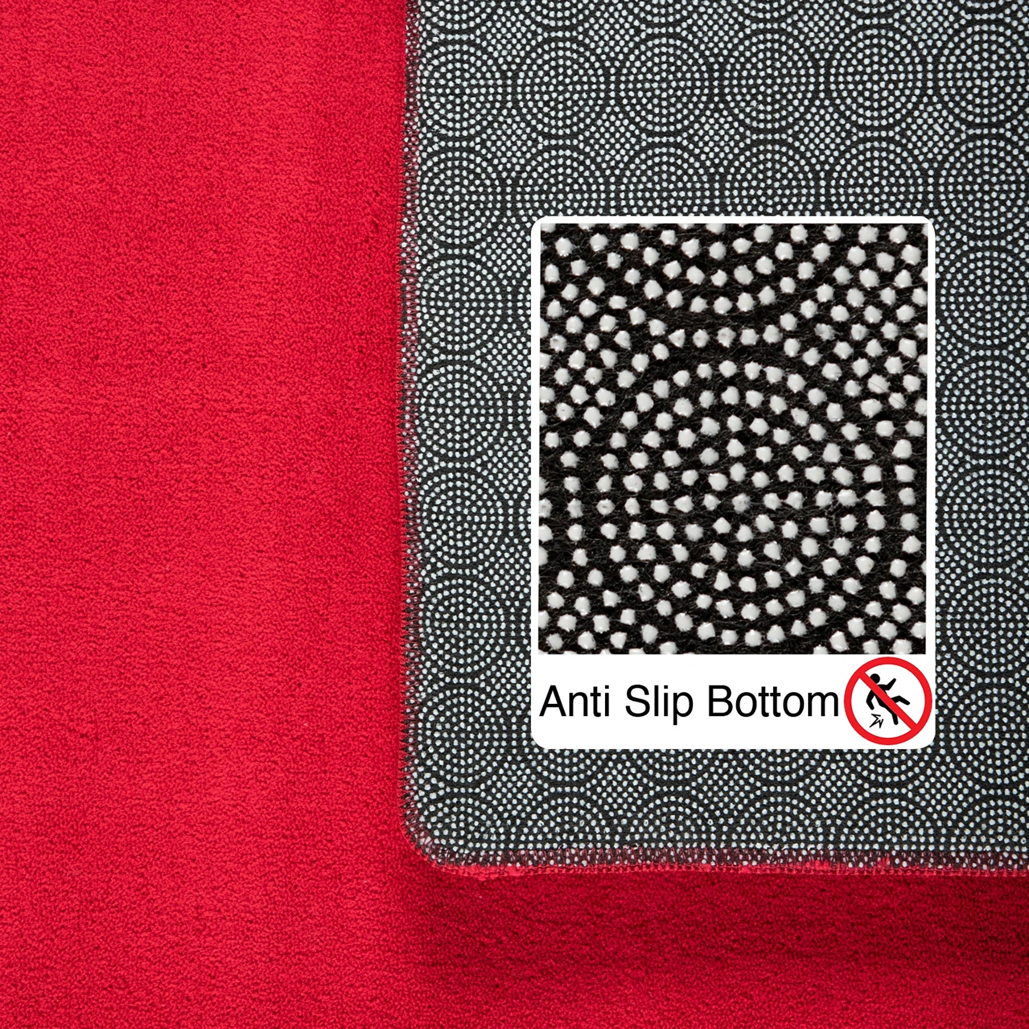 Plain Color Premium Decor Rug | Red