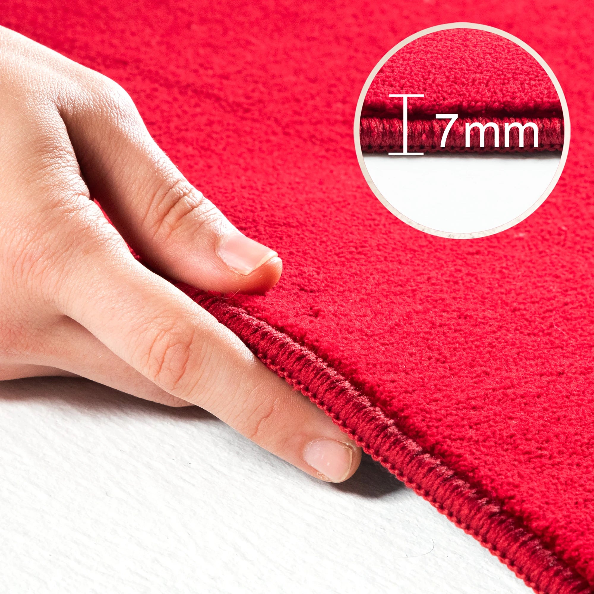 Plain Color Premium Decor Rug | Red