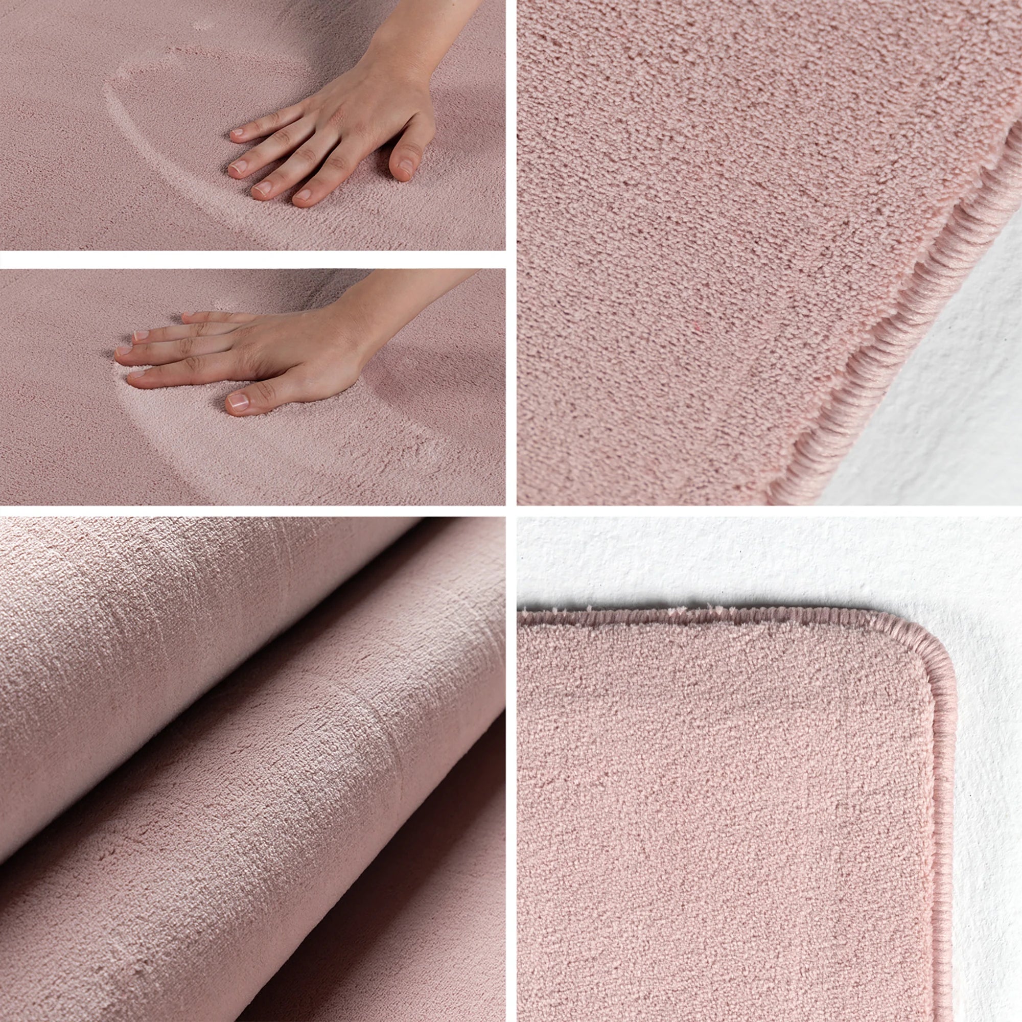 Plain Color Premium Decor Rug | Pink