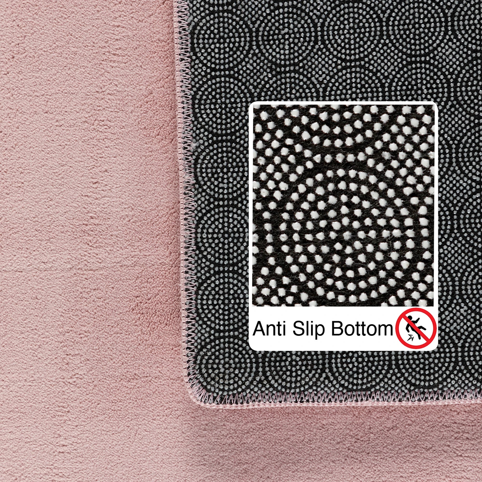 Plain Color Premium Decor Rug | Pink