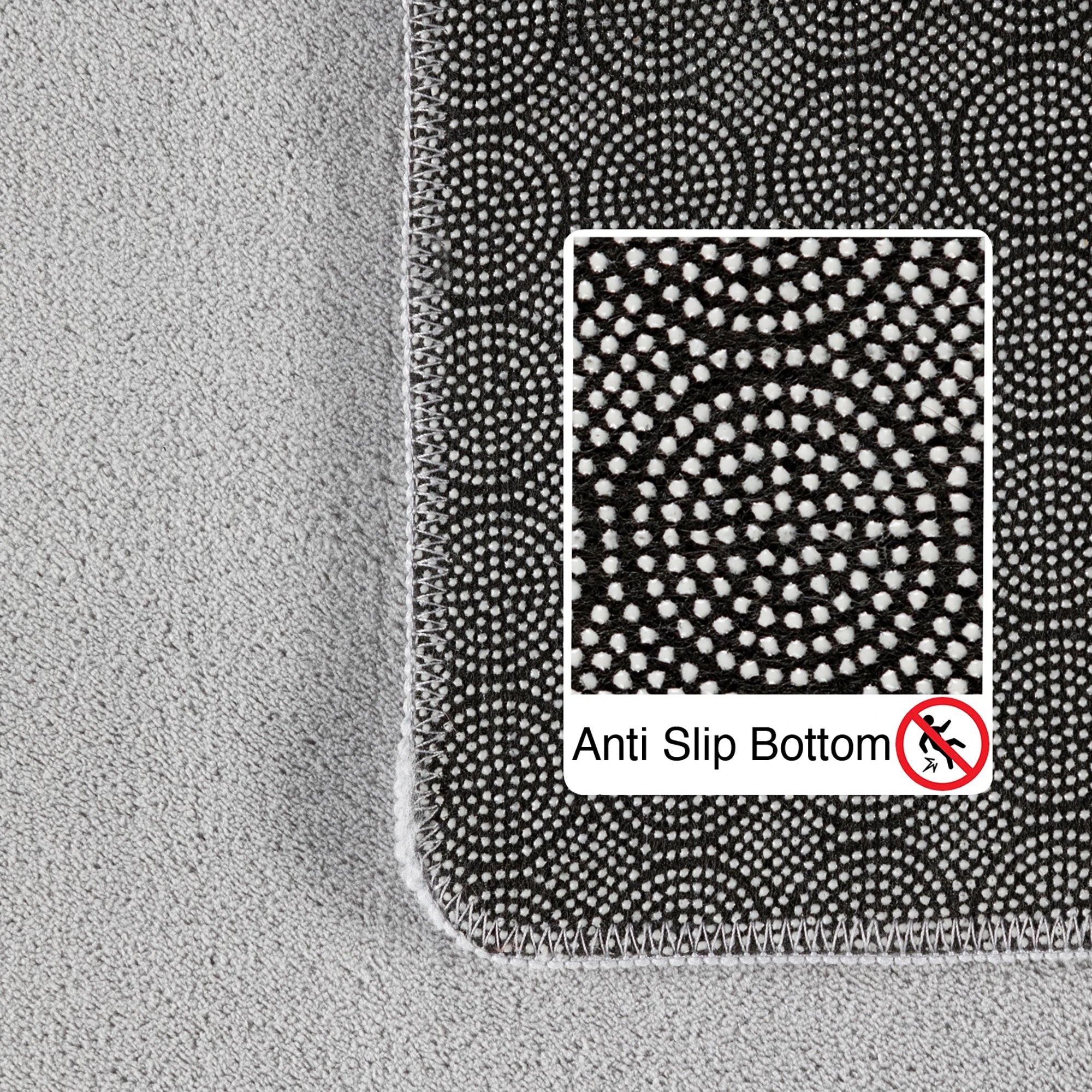 Plain Color Premium Decor Rug | Silver