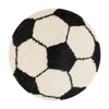 Round Football Shaggy Kids Rug | Black 