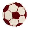 Round Football Shaggy Kids Rug | Red Red