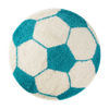 Round Football Shaggy Kids Rug | Turquoise 