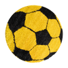 Round Football Shaggy Kids Rug | Yellow 