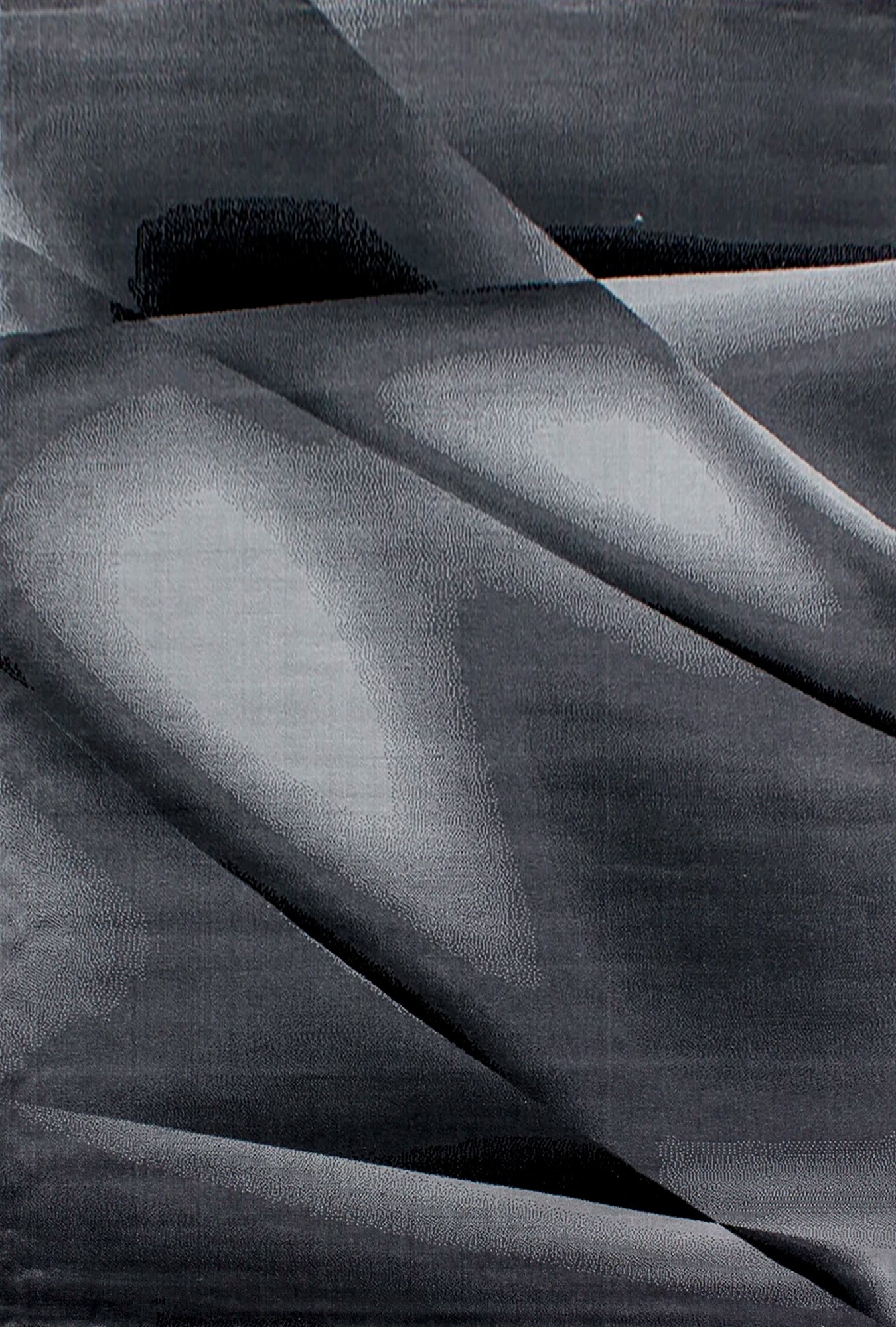 Abstract 3D Liquid Flow Design Rug | Black