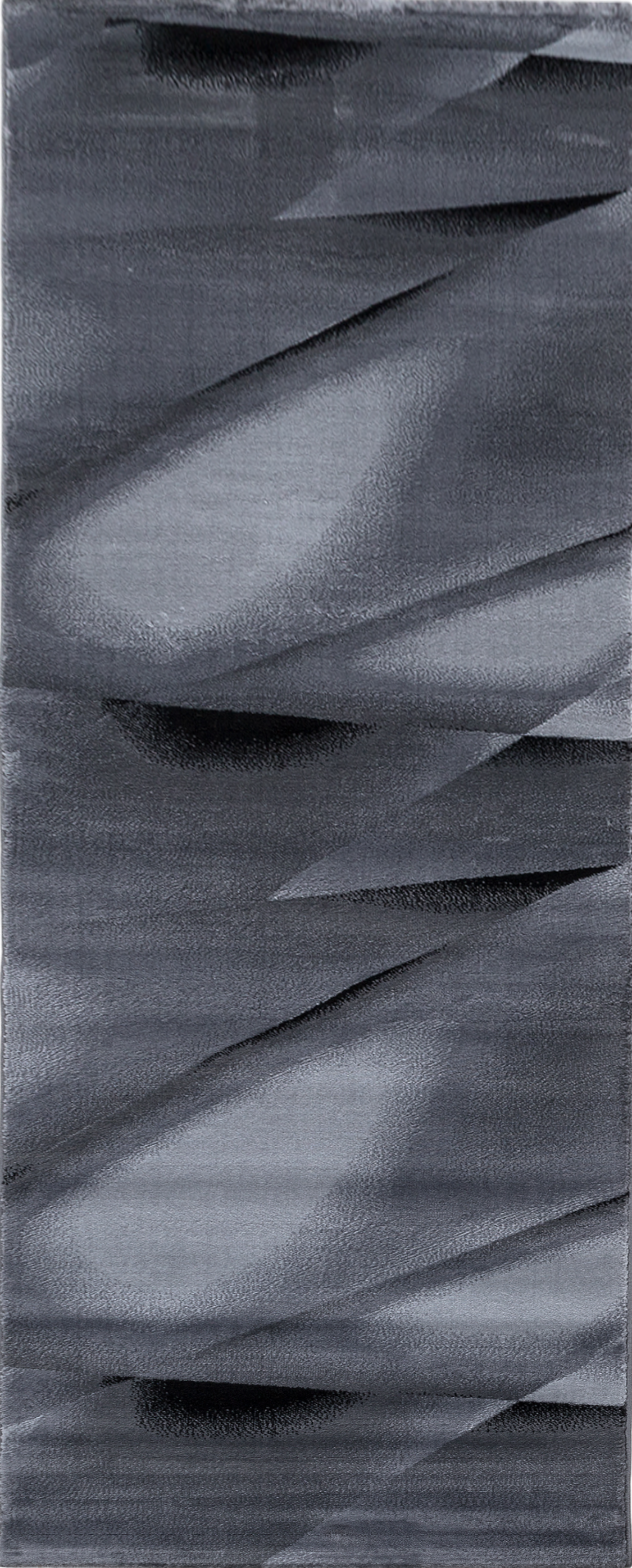 Abstract 3D Liquid Flow Design Rug | Black