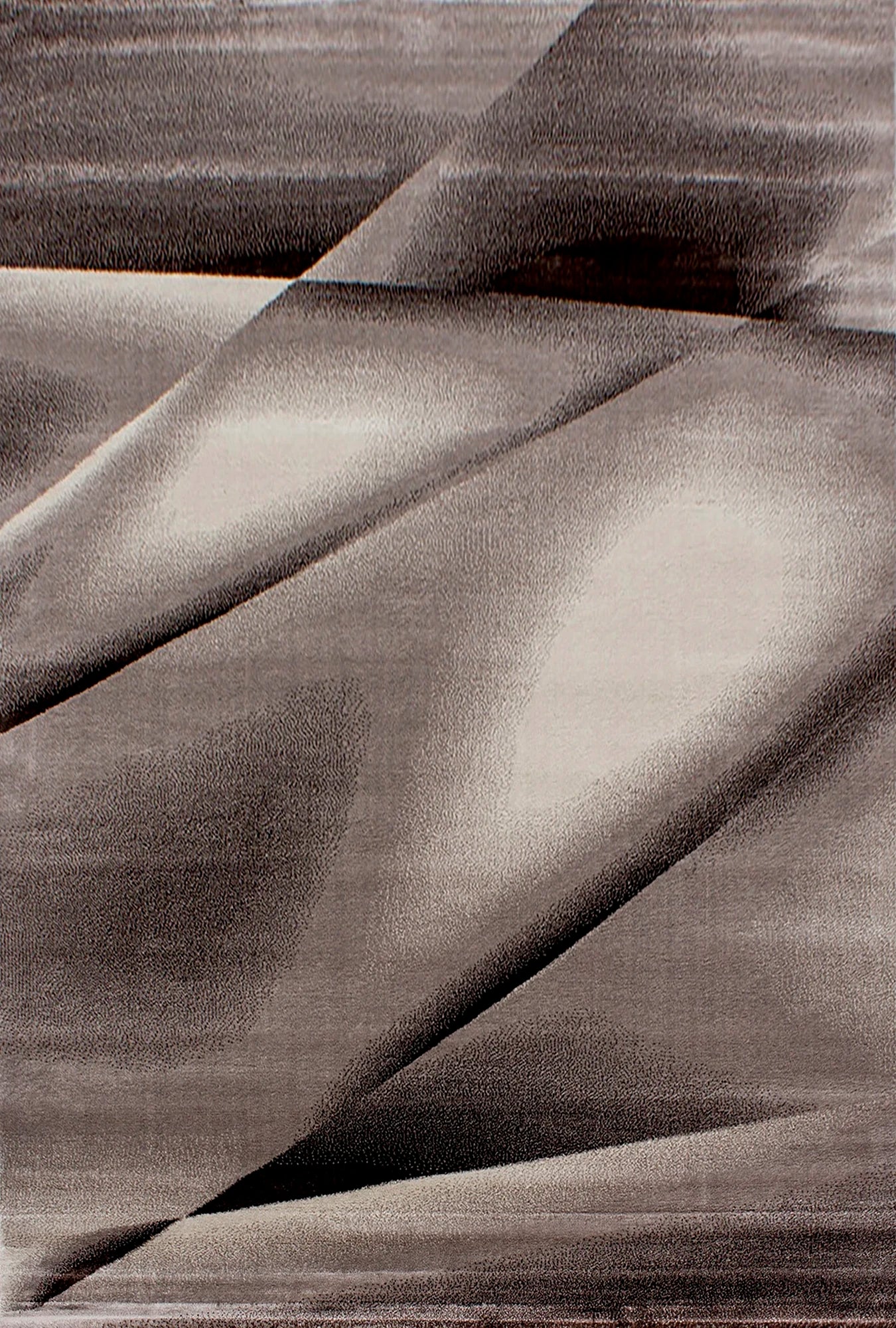 Abstract 3D Liquid Flow Design Rug | Brown