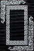 Modern Medusa Inspired Geometric Area Rug | Black 