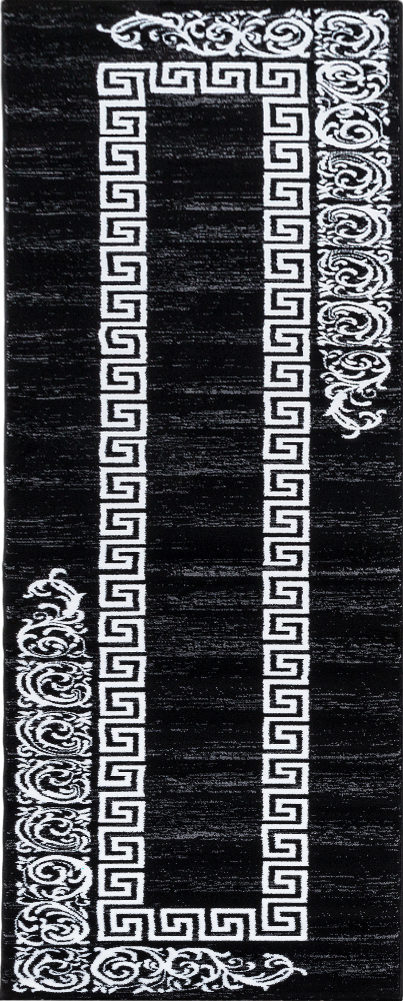 Modern Medusa Inspired Geometric Area Rug | Black