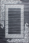 Modern Medusa Inspired Geometric Area Rug | Gray Gray