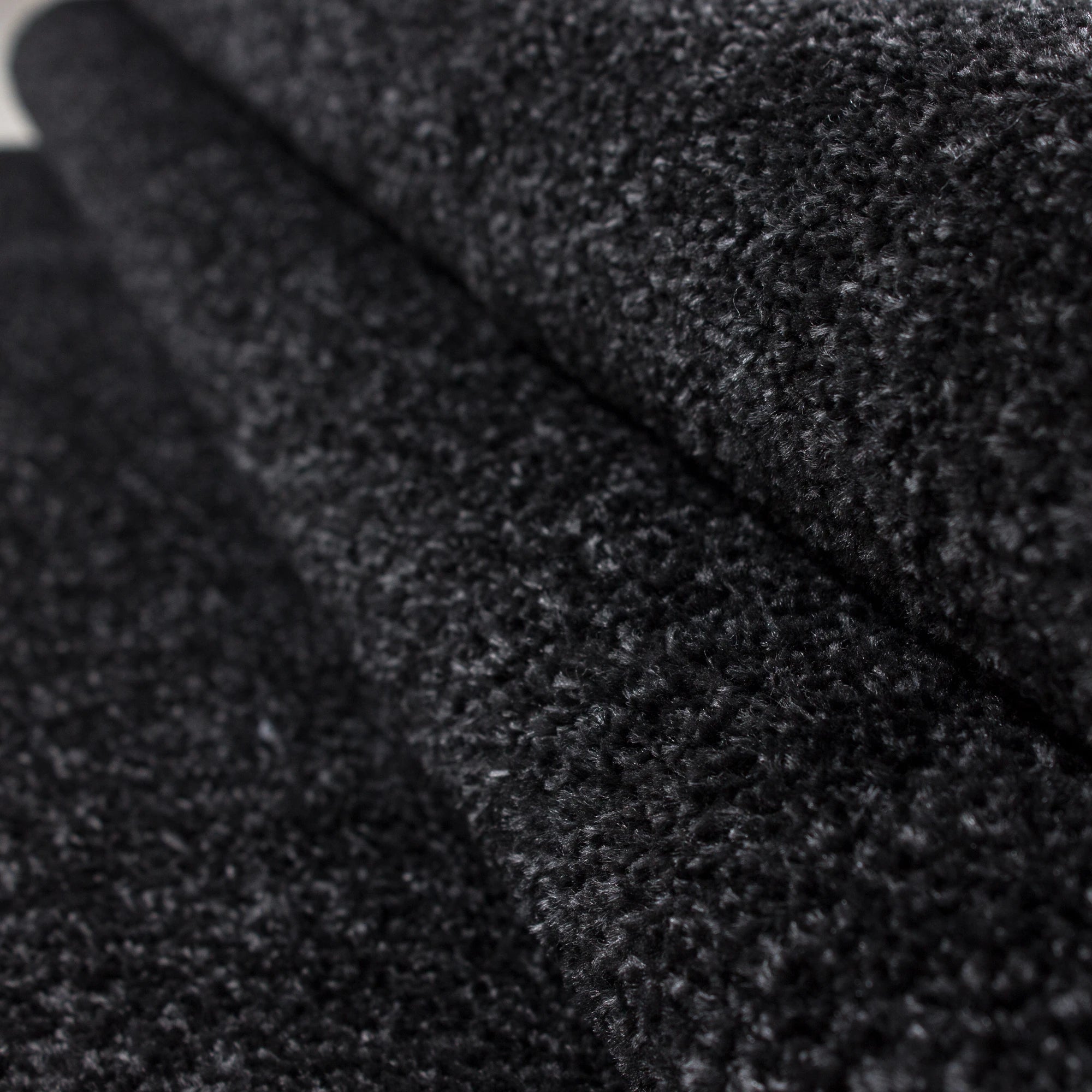Solid Anthracite Plush Weave Area Rug