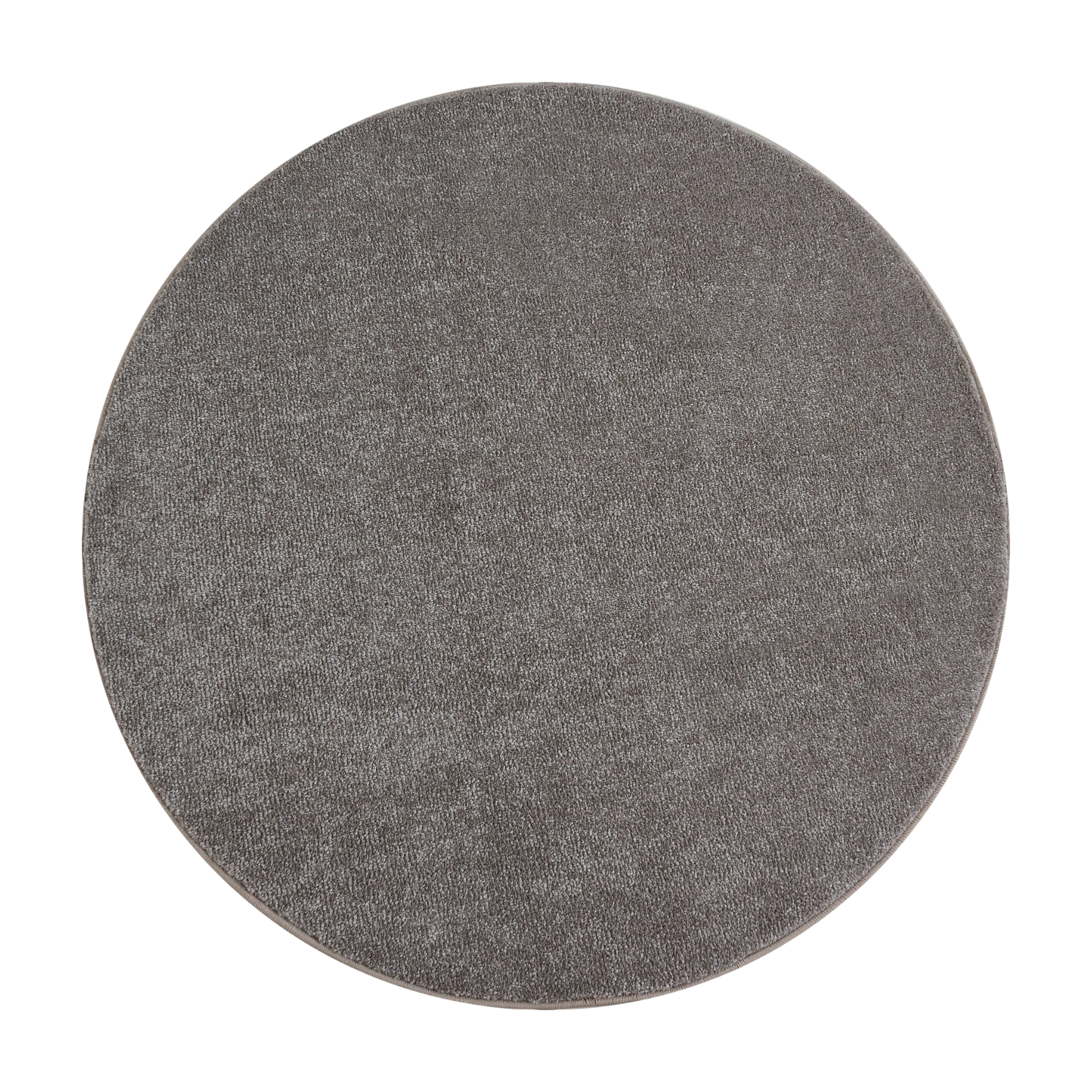 Solid Beige Plush Weave Area Rug