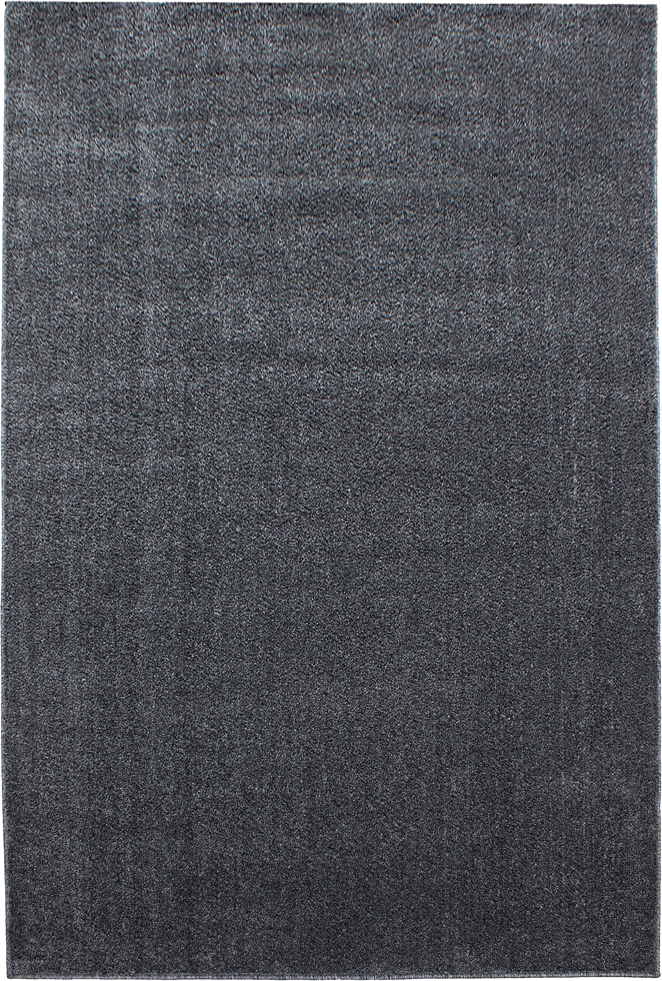 Solid Gray Plush Weave Area Rug