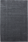Solid Gray Plush Weave Area Rug Gray