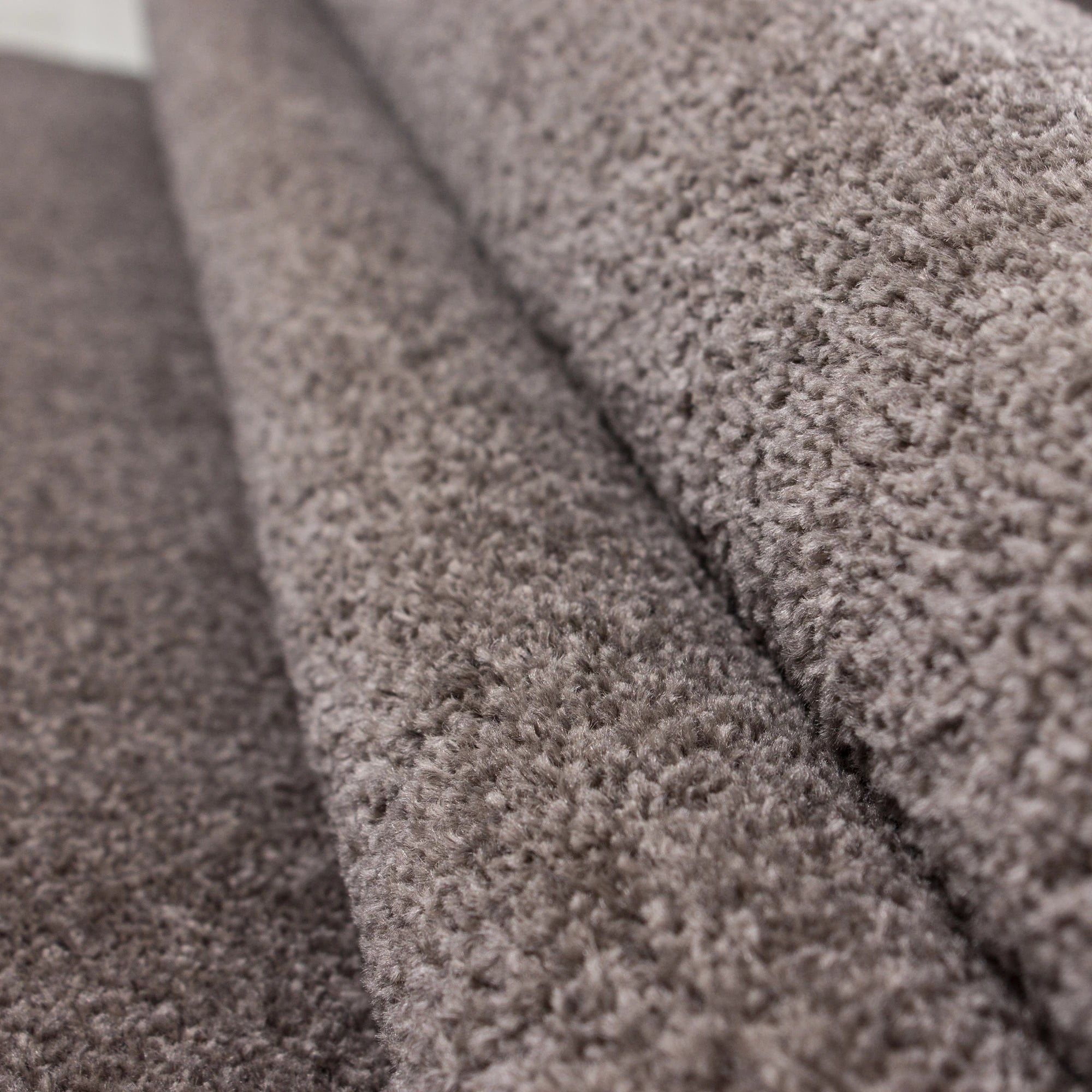 Solid Mokka Plush Weave Area Rug