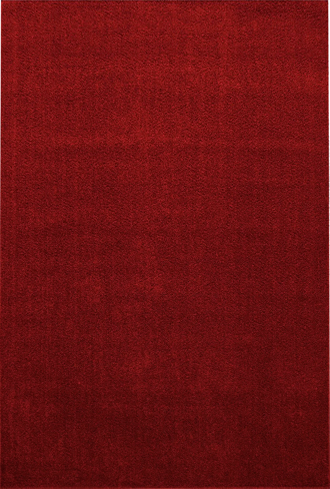 Solid Crimson Plush Weave Area Rug