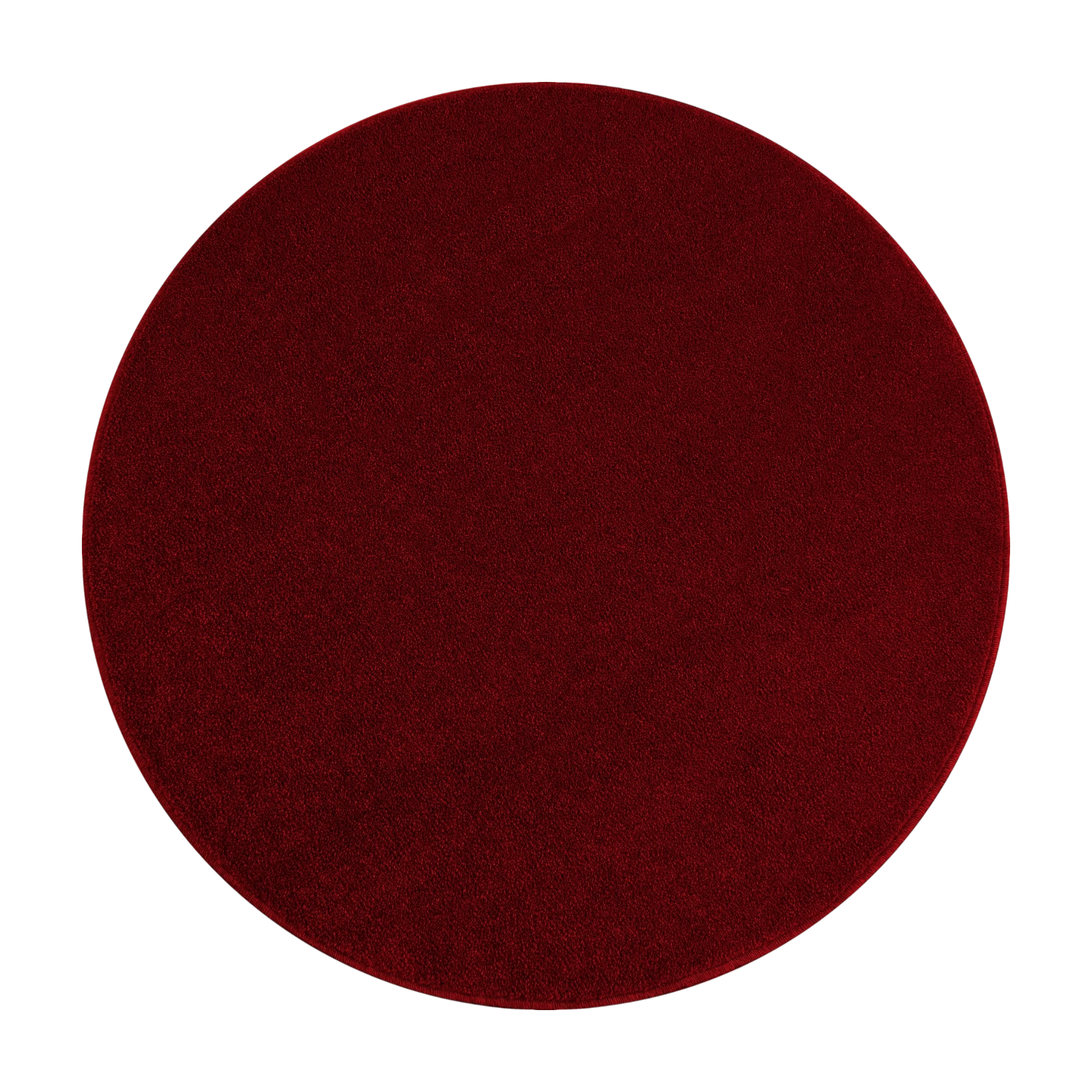 Solid Crimson Plush Weave Area Rug