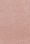 Solid Rose Plush Weave Area Rug Pink