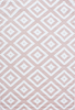 Contemporary Skandi Style Trellis Carpet | Pink 