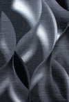 Modern Sculpted Flowing Living Room Carpet | Black Black