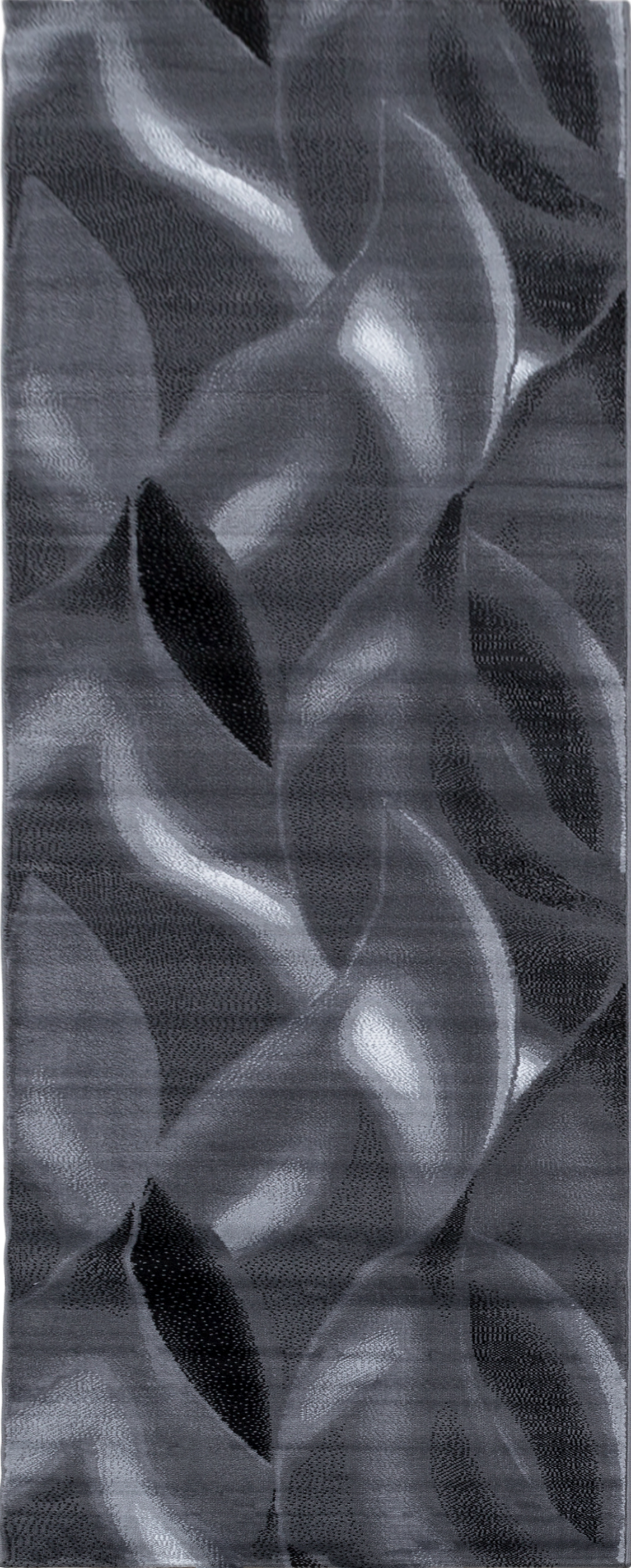 Modern Sculpted Flowing Living Room Carpet | Black