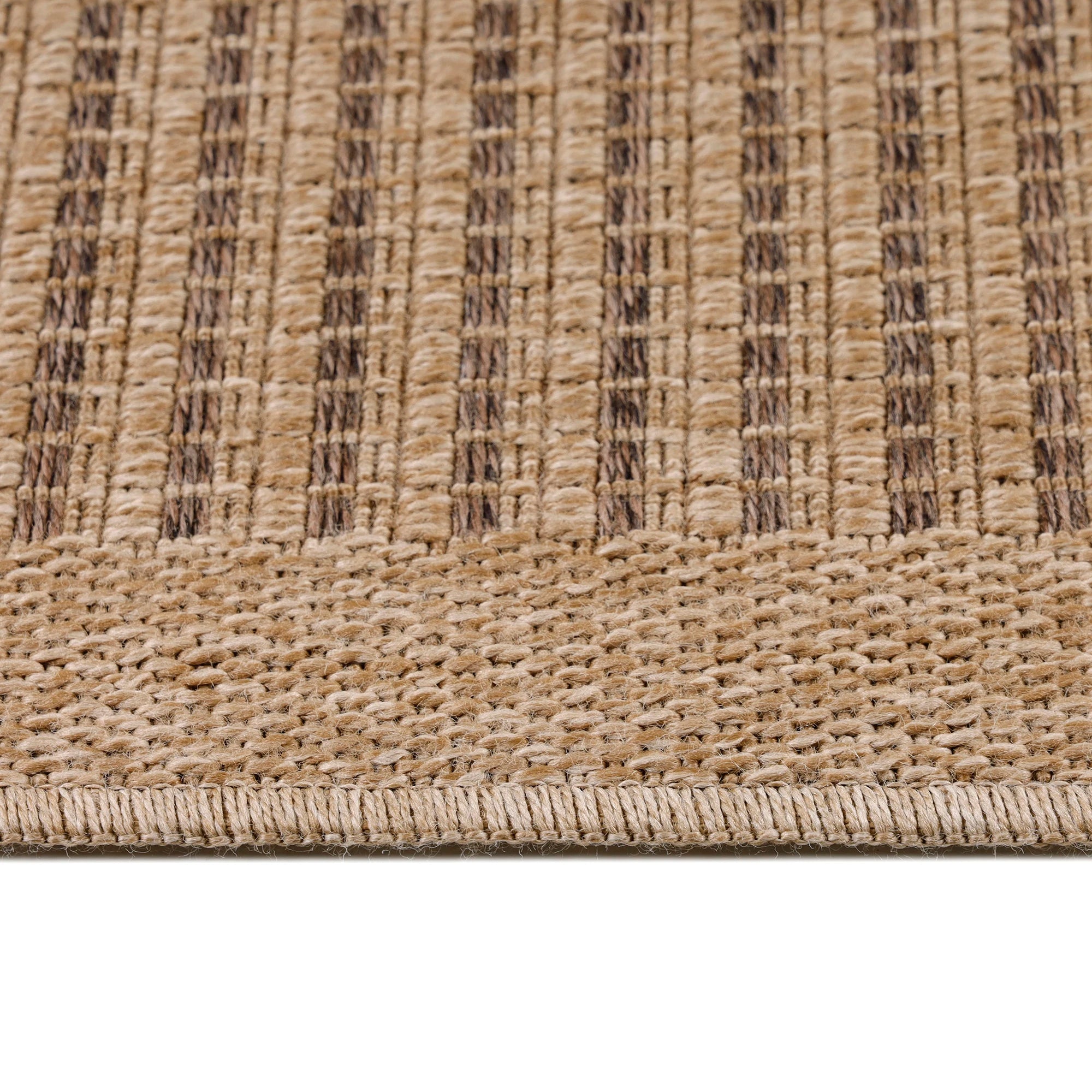 Vintage Elegant Neutral Jute Rug | Black