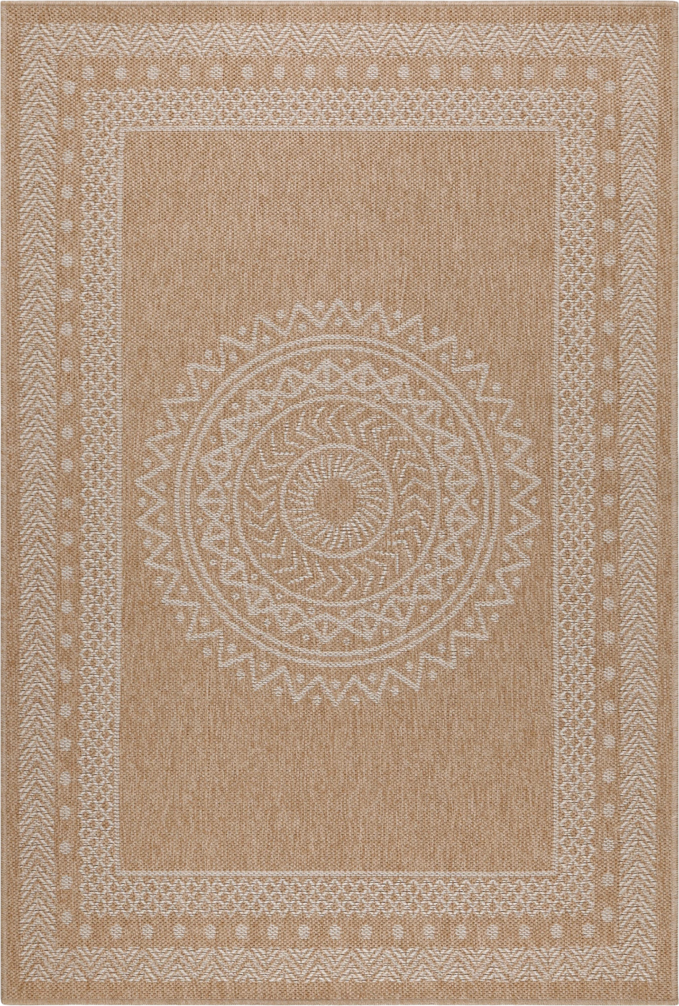 Vintage Refined Weave Jute Rug | Beige