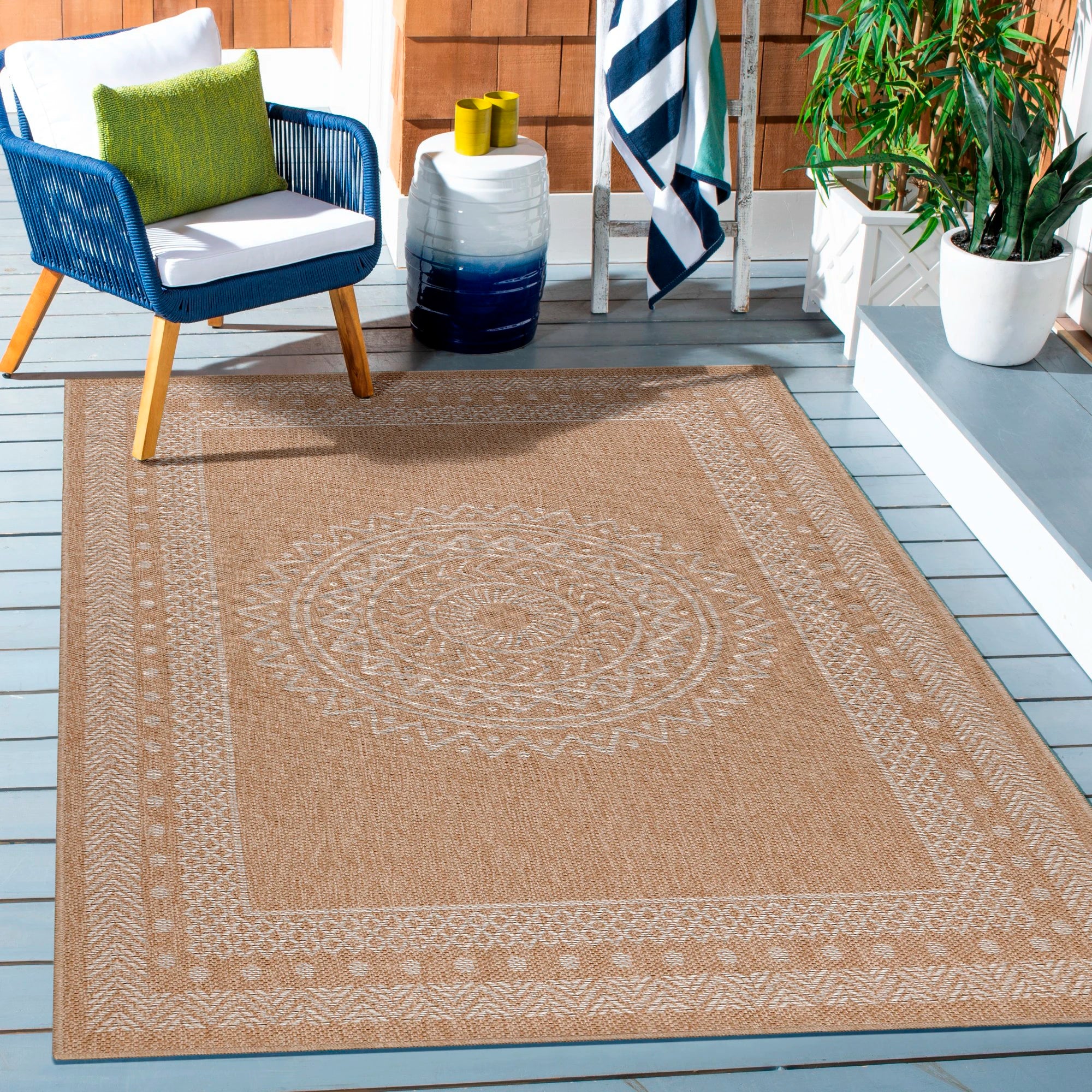 Vintage Refined Weave Jute Rug | Beige
