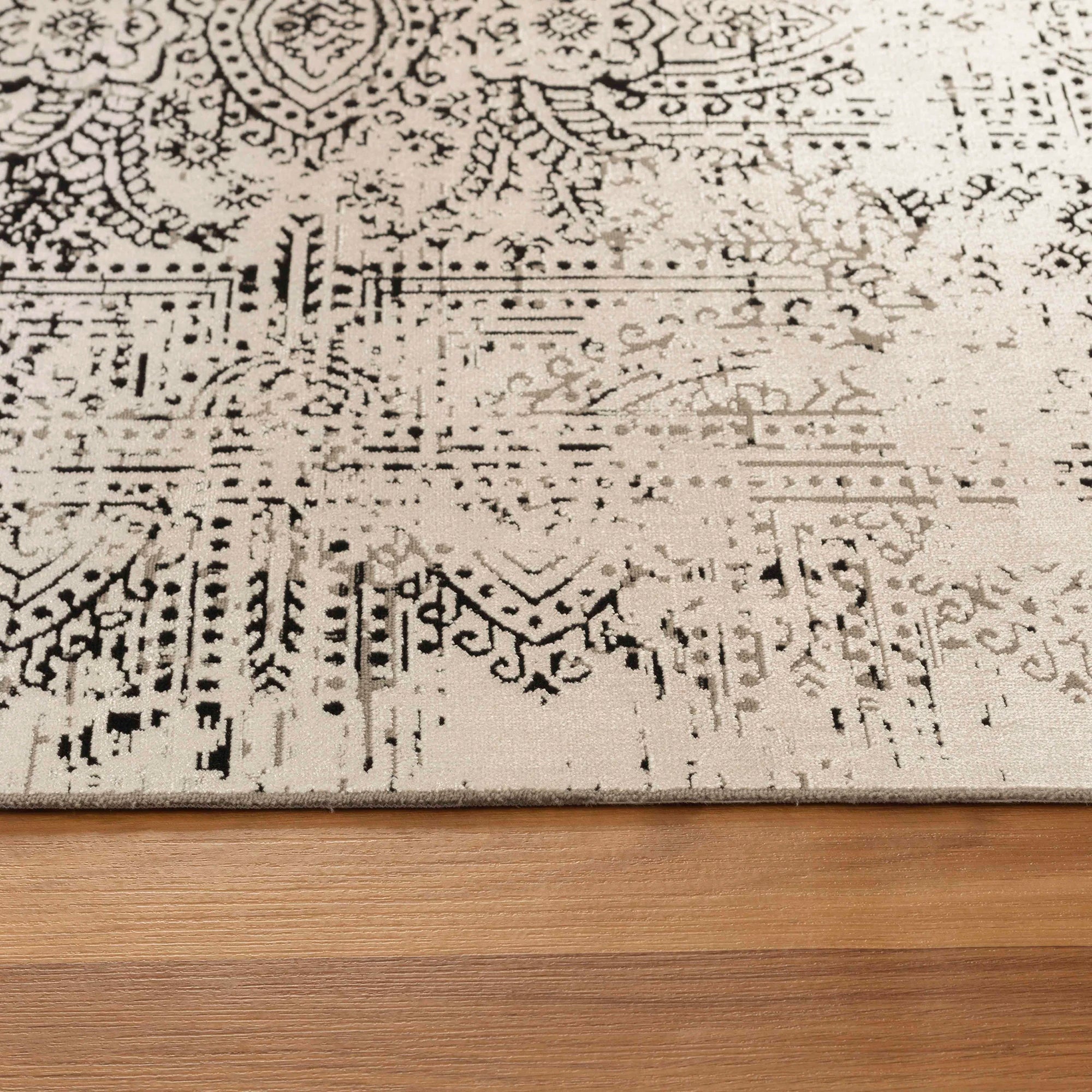 Tappeto Orientale Astratto in Stile Vintage | Beige