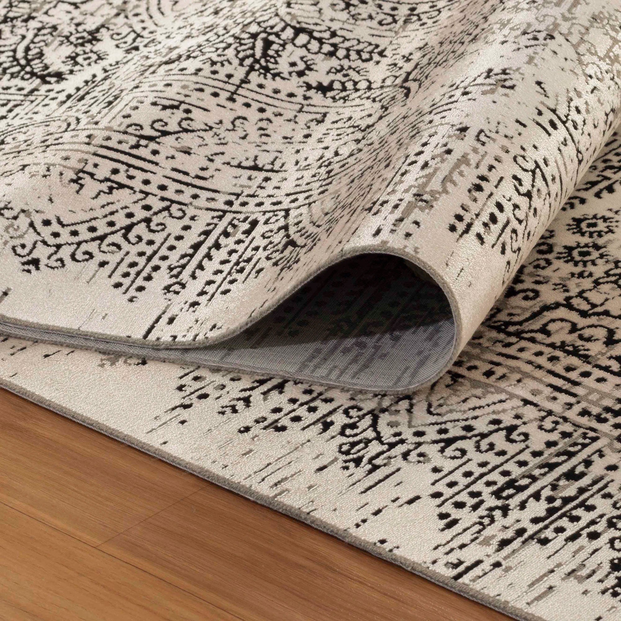 Tappeto Orientale Astratto in Stile Vintage | Beige