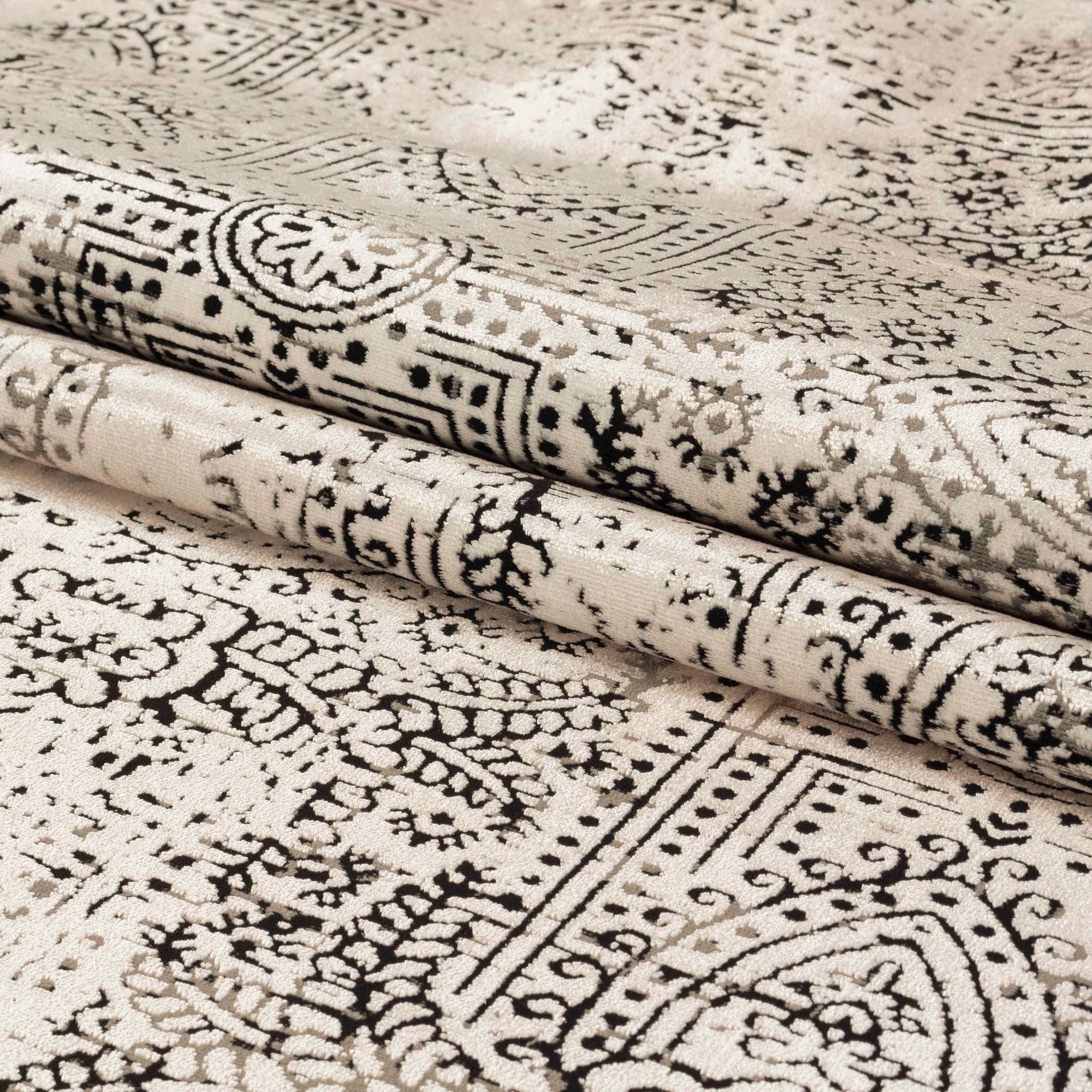 Tappeto Orientale Astratto in Stile Vintage | Beige