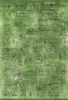 Vintage Look Abstract Oriental Style Rug | Green 