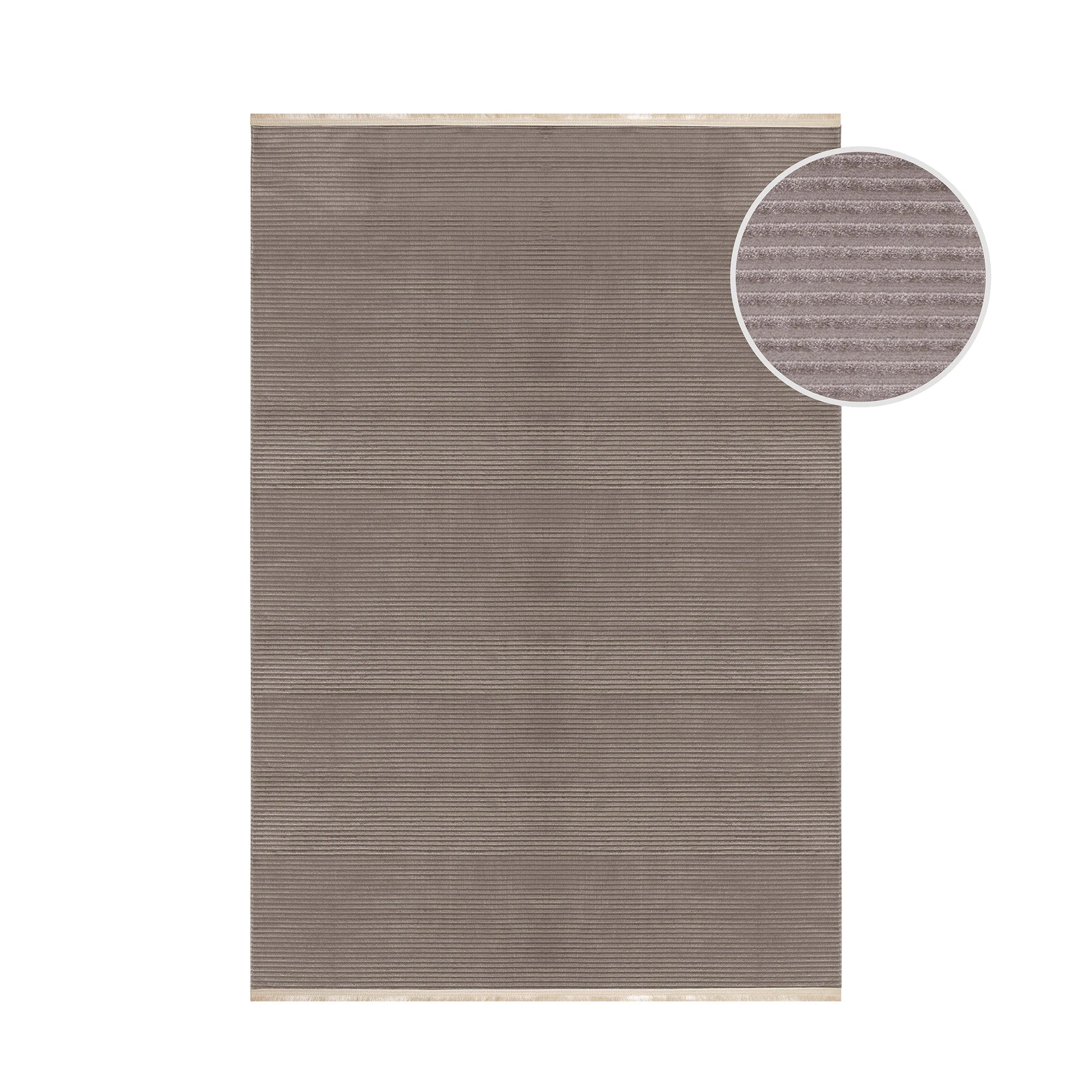 Striped Color Plain Premium Area | Mocca