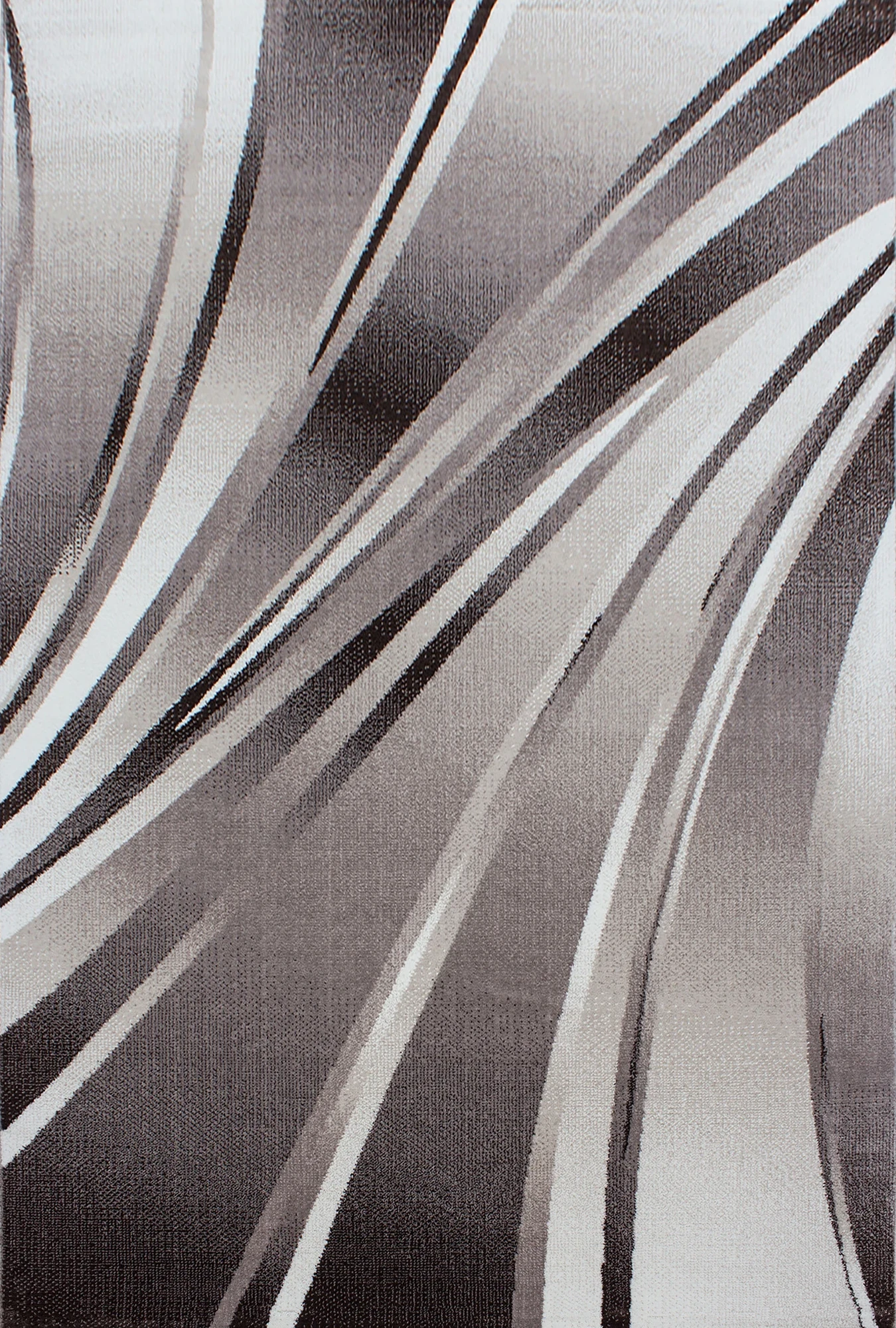 Modern Abstract Wavy Line Area Rug | Brown