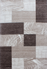 Swirl Pattern Colour Block Area Rug | Brown 