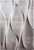Contemporary High-Shine Wavy Design Carpet | Brown 