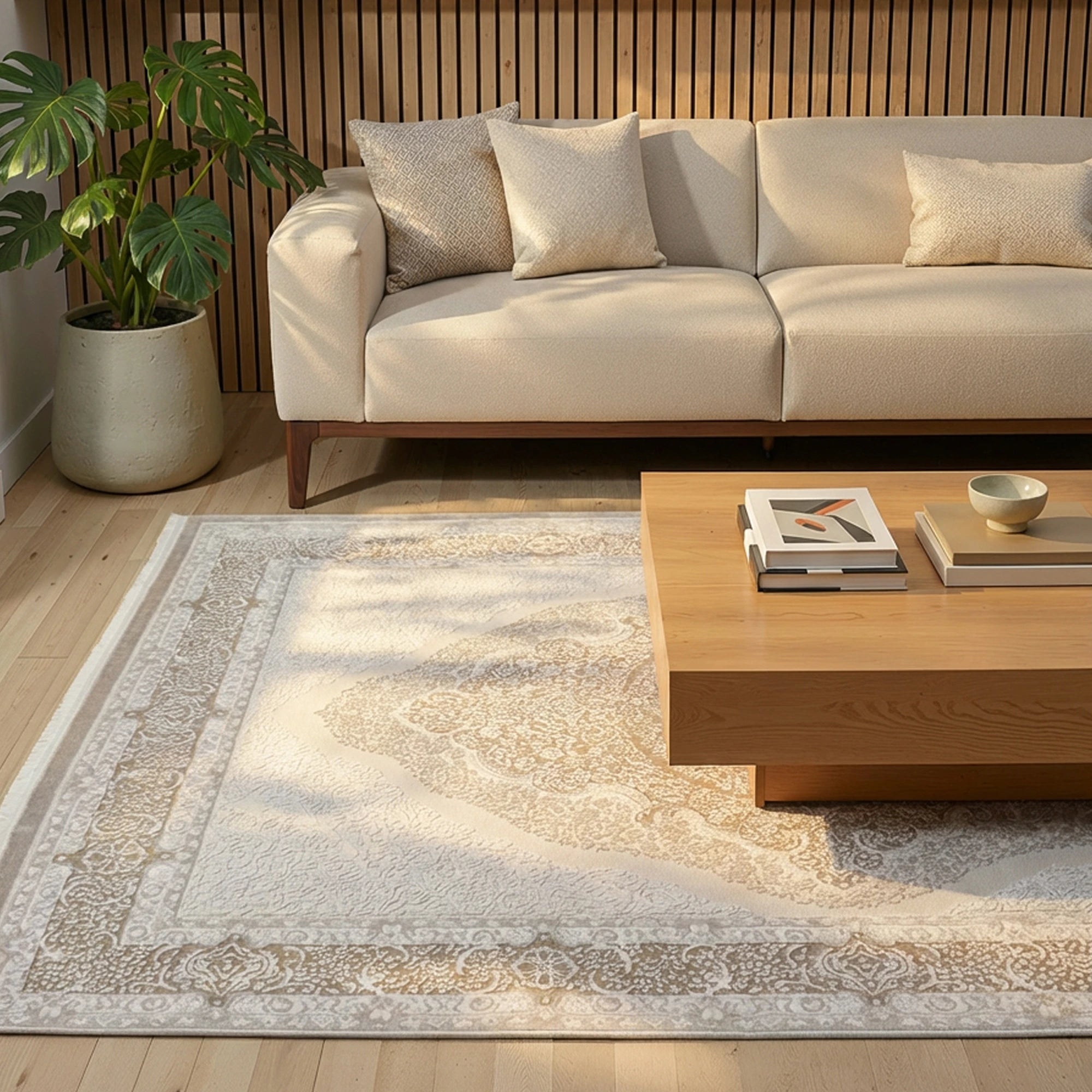 Ivory Classic Medallion Rug