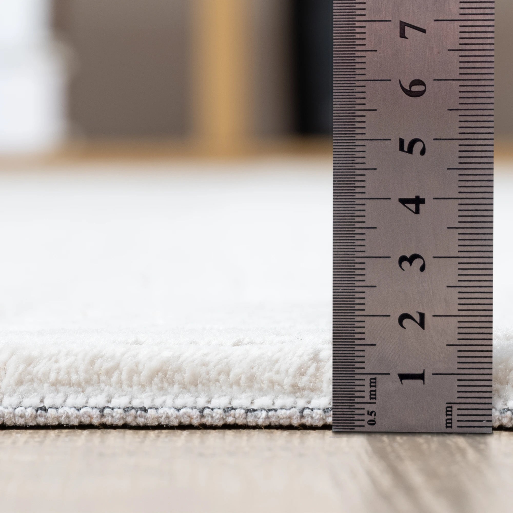 Modern Whisper Grid Abstract Textured Rug | White