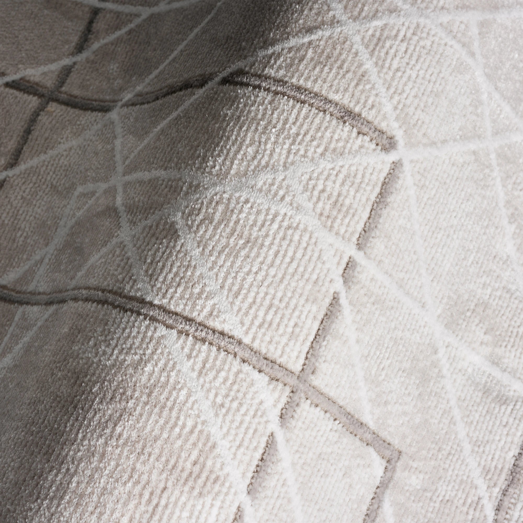 Modern Layered Geometric Abstraction Rug | Brown