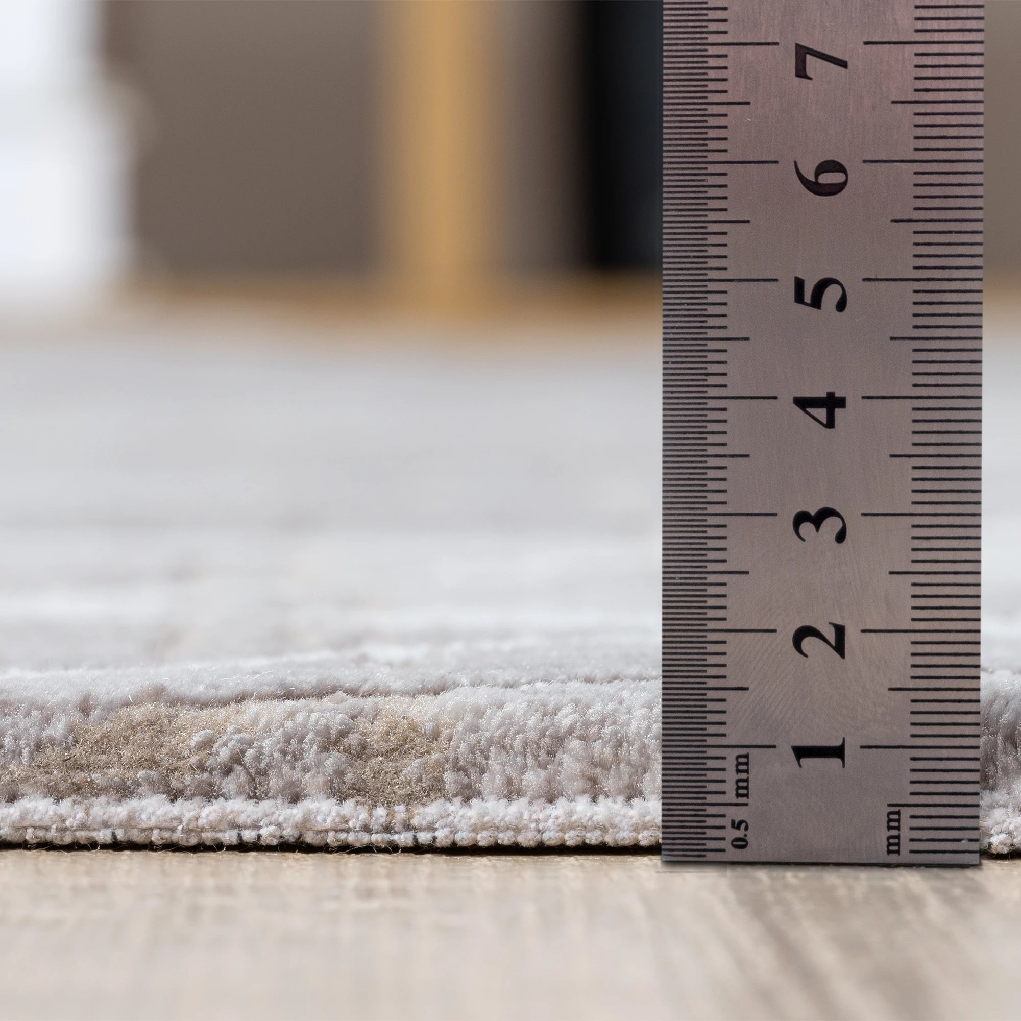 Luxury Taupe Linear Geometric Rug