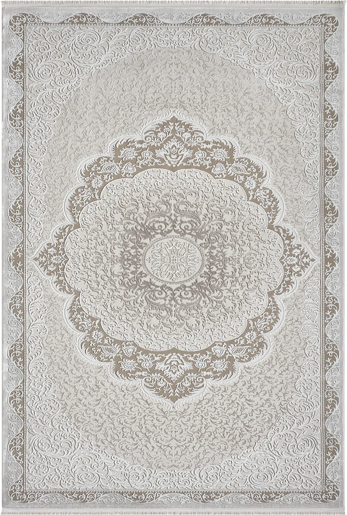 Brown Traditional Medallion Rug