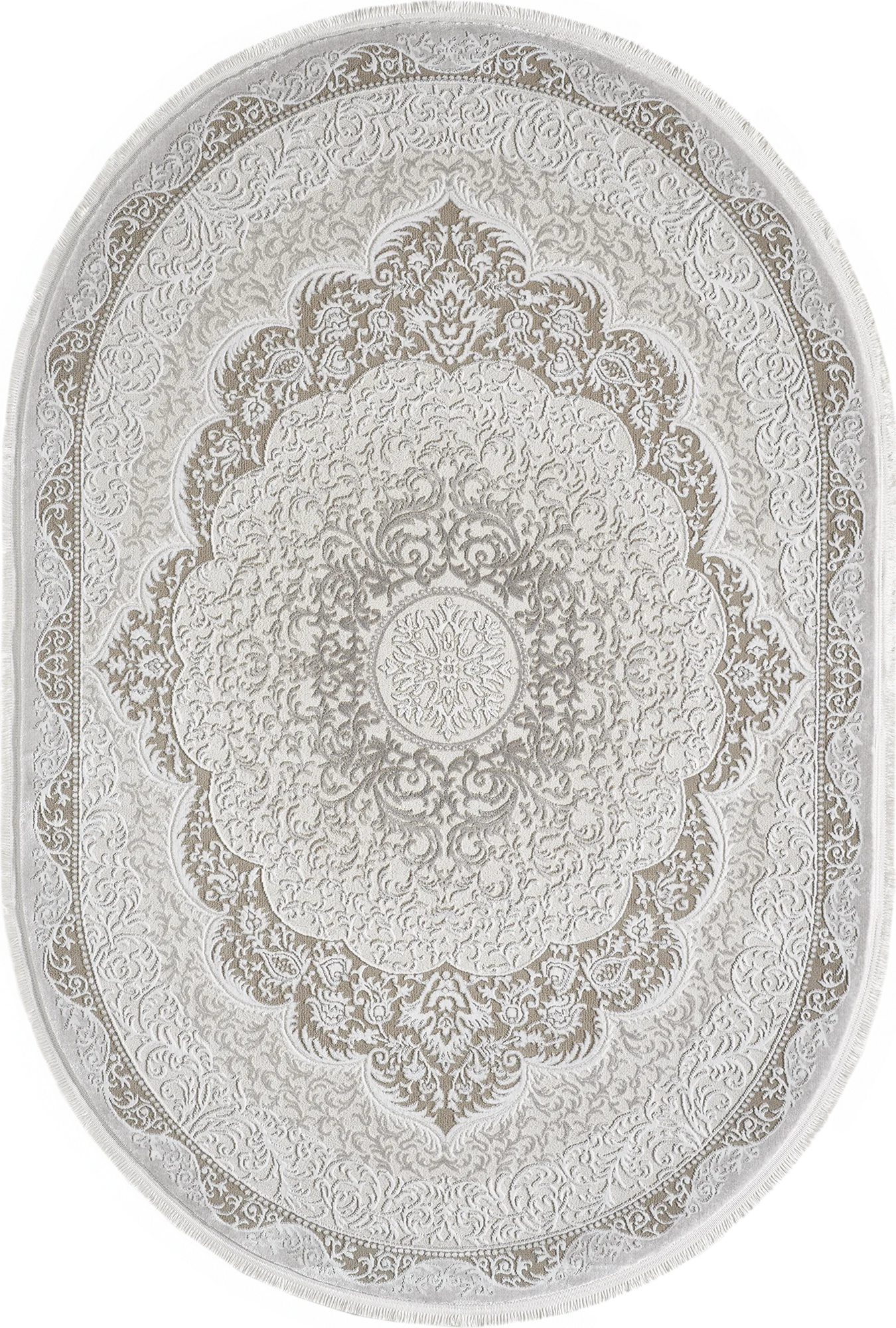 Brown Traditional Medallion Rug