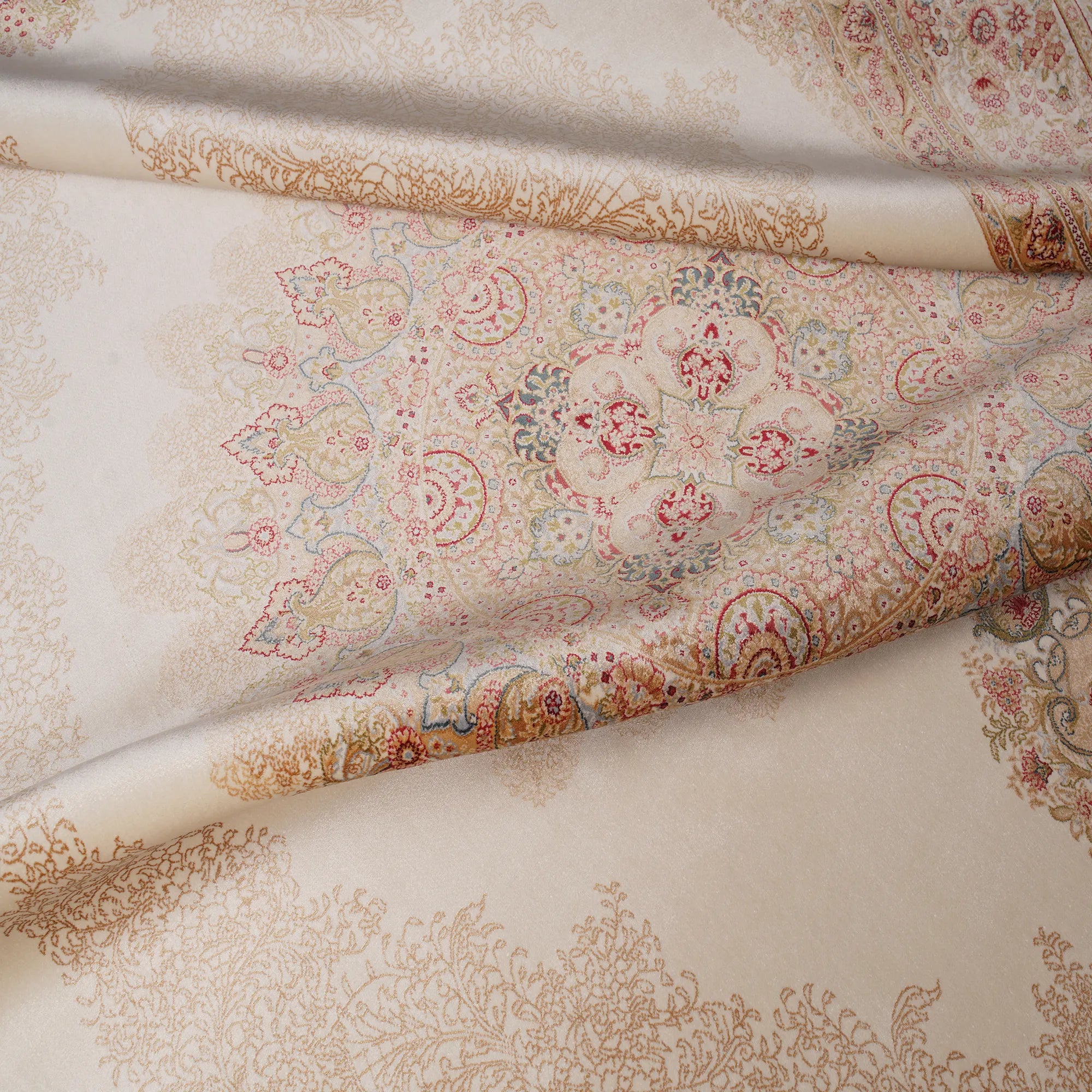 Timeless Elegance Antique Pattern Handmade Silk Rug - Bella Rugs