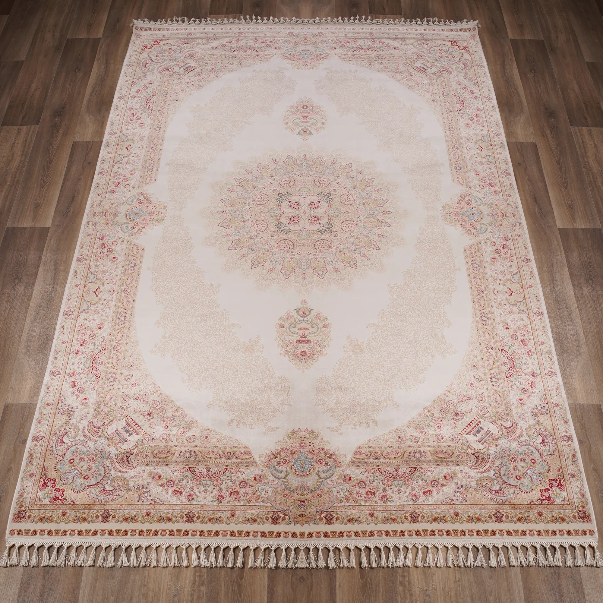 Timeless Elegance Antique Pattern Handmade Silk Rug - Bella Rugs